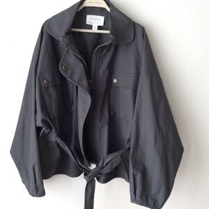 Anthropologie Mare Mare X puff-sleeved utility jacket